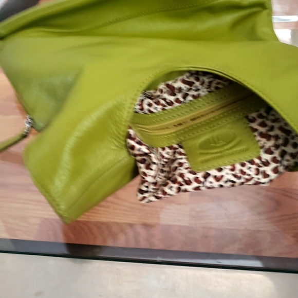 lli new york lime green small handbag/wrist.This cutie is new without tags. - Picture 3 of 4